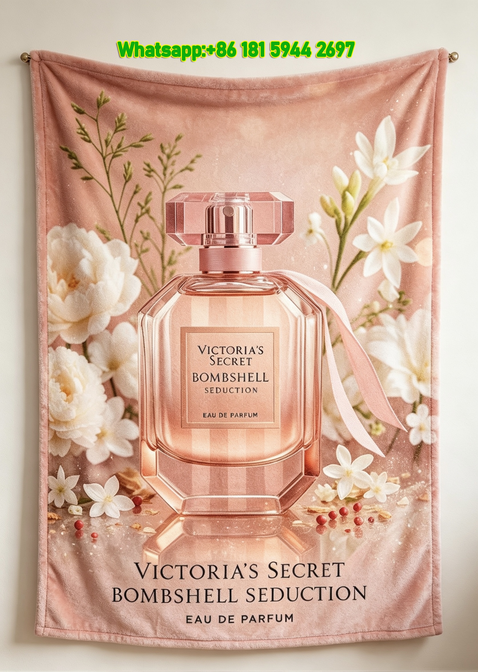 Victoria's Secret Bombshell Seduction Print Fleece Throw Blanket V081